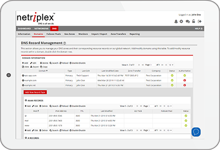 DNS Hosting for tablets